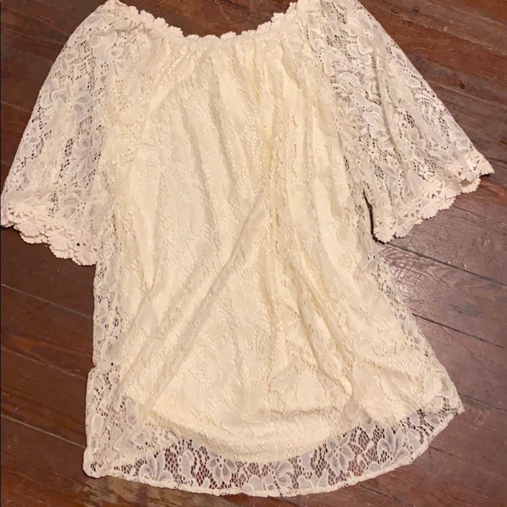 Off-White Lace Dress
